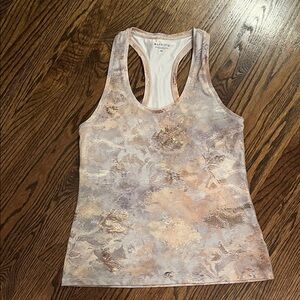 Athleta Women's Gold and Gray/Silver Racerback Tank Top